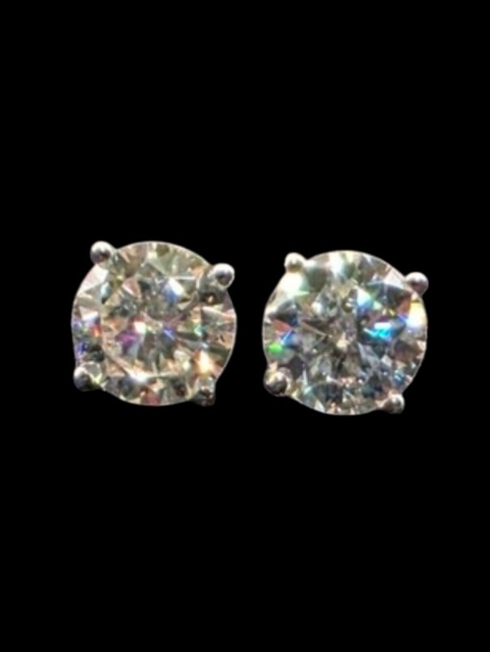 1.60 CTW Moissanite Stud Earrings • .925 Sterling Silver 6 mm Round Luxury